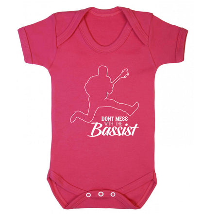 Dont mess with the bassist Baby Vest dark pink 18-24 months