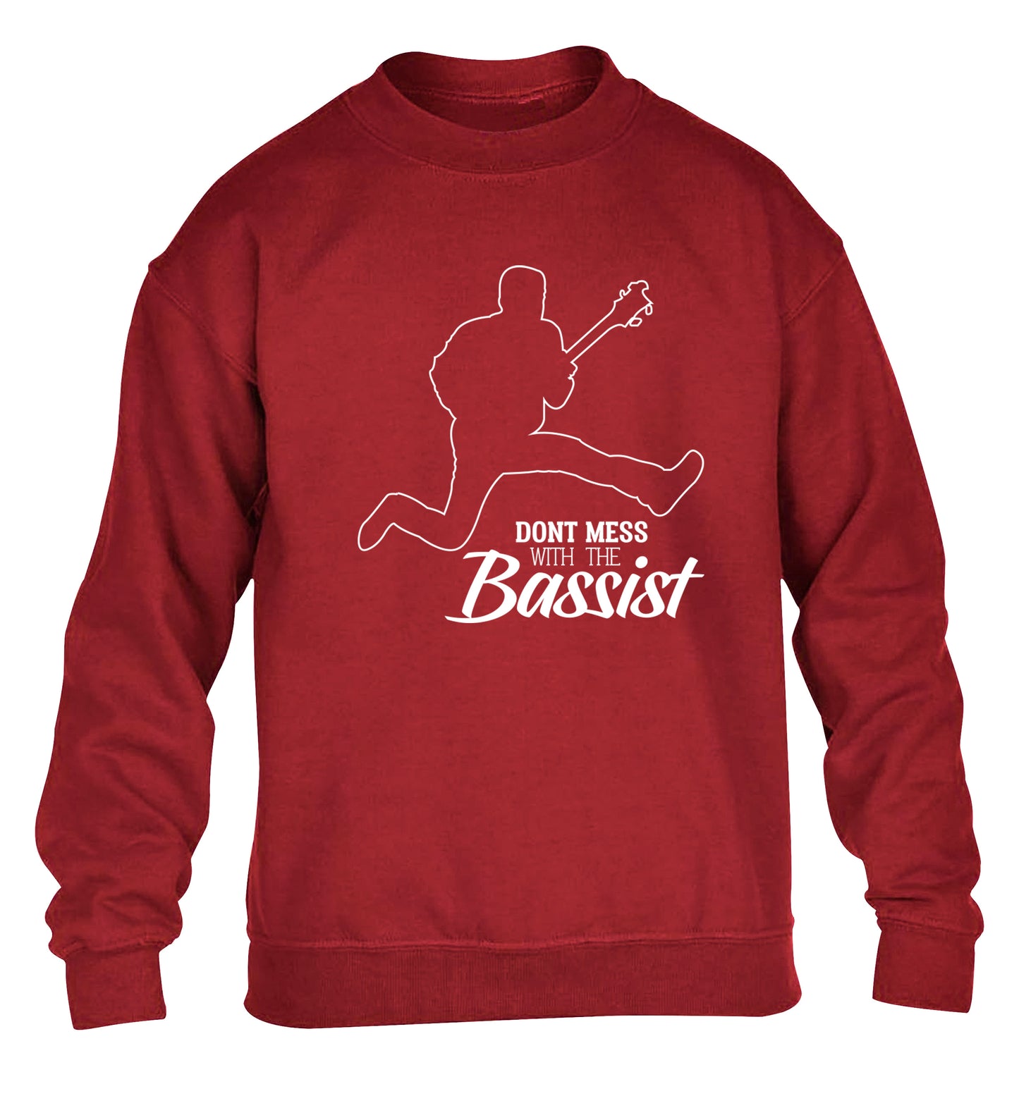 Dont mess with the bassist children's grey sweater 12-13 Years