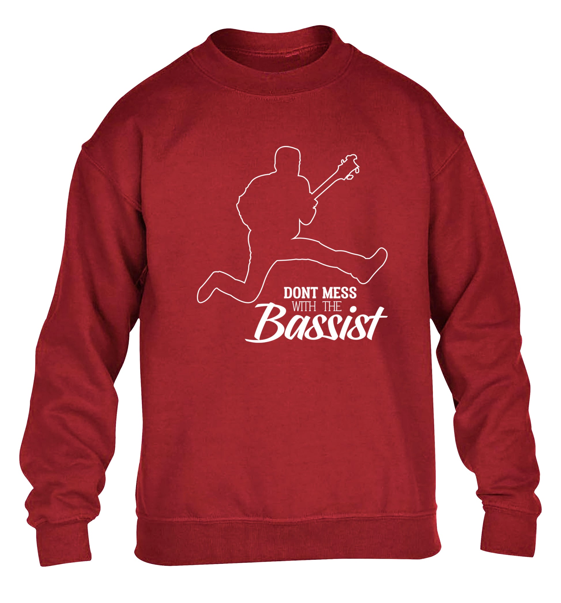 Dont mess with the bassist children's grey sweater 12-13 Years