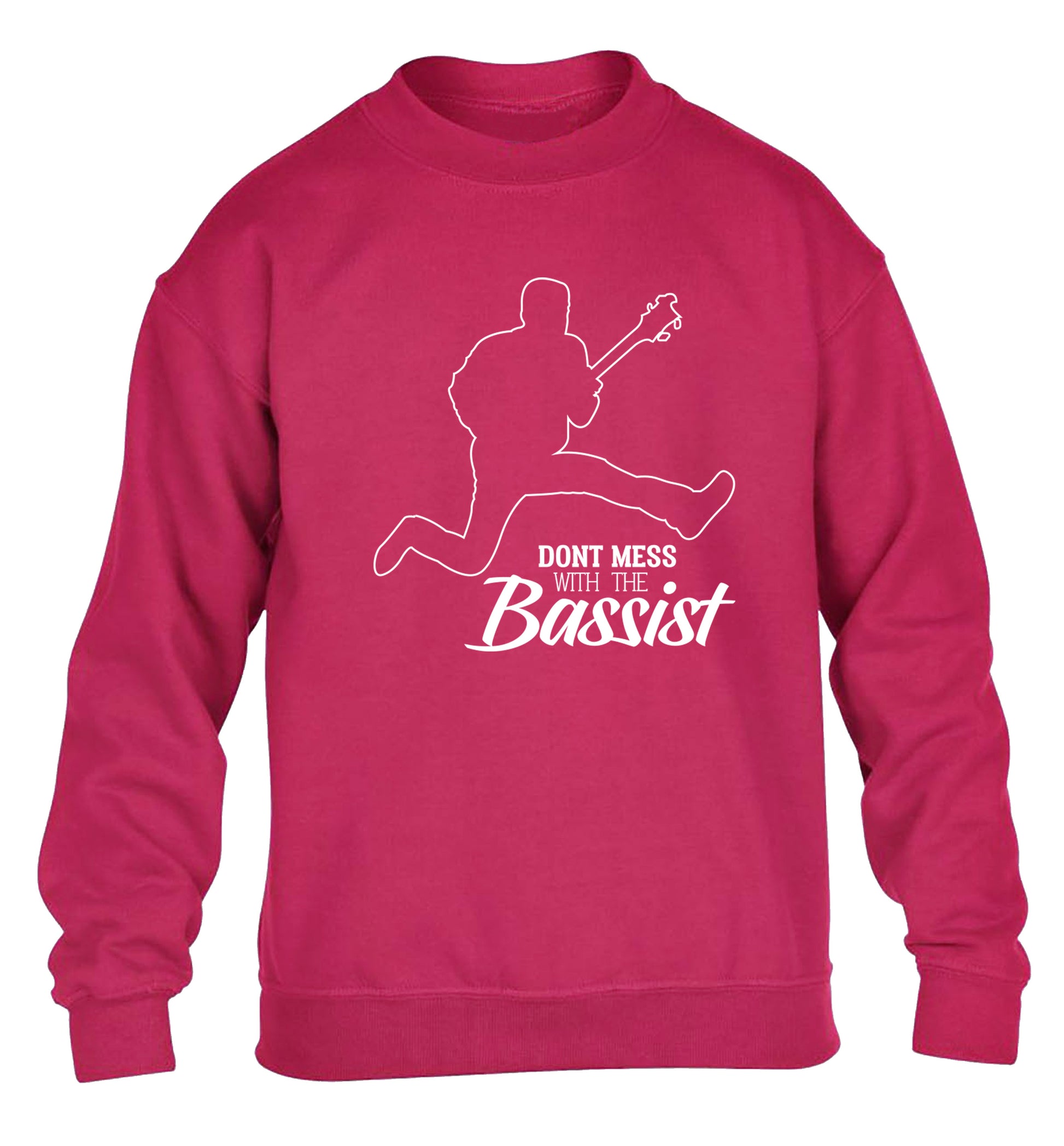 Dont mess with the bassist children's pink sweater 12-13 Years
