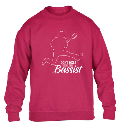Dont mess with the bassist children's pink sweater 12-13 Years