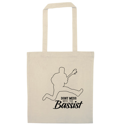 Dont mess with the bassist natural tote bag