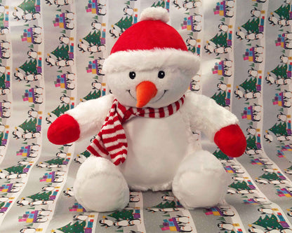 Personalised snowman teddy | Christmas gifts | Flox Creative
