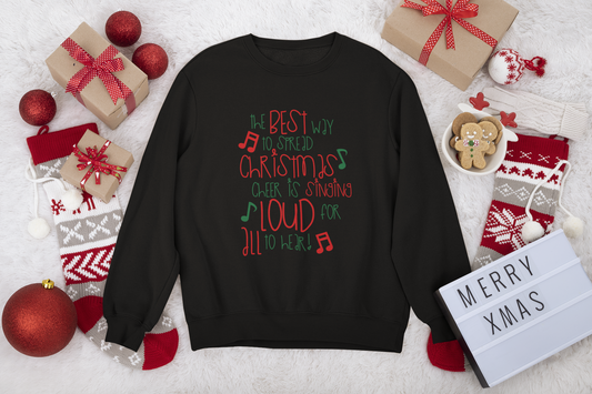 singing loud for all to hear christmas jumper