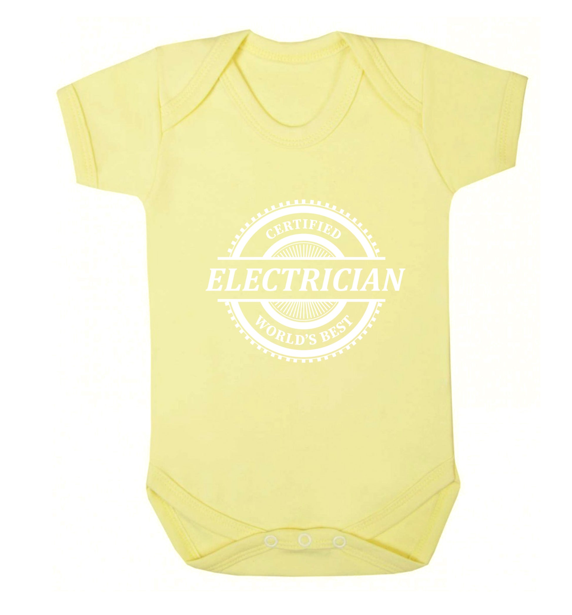 Worlds greatest electrician Baby Vest pale yellow 18-24 months